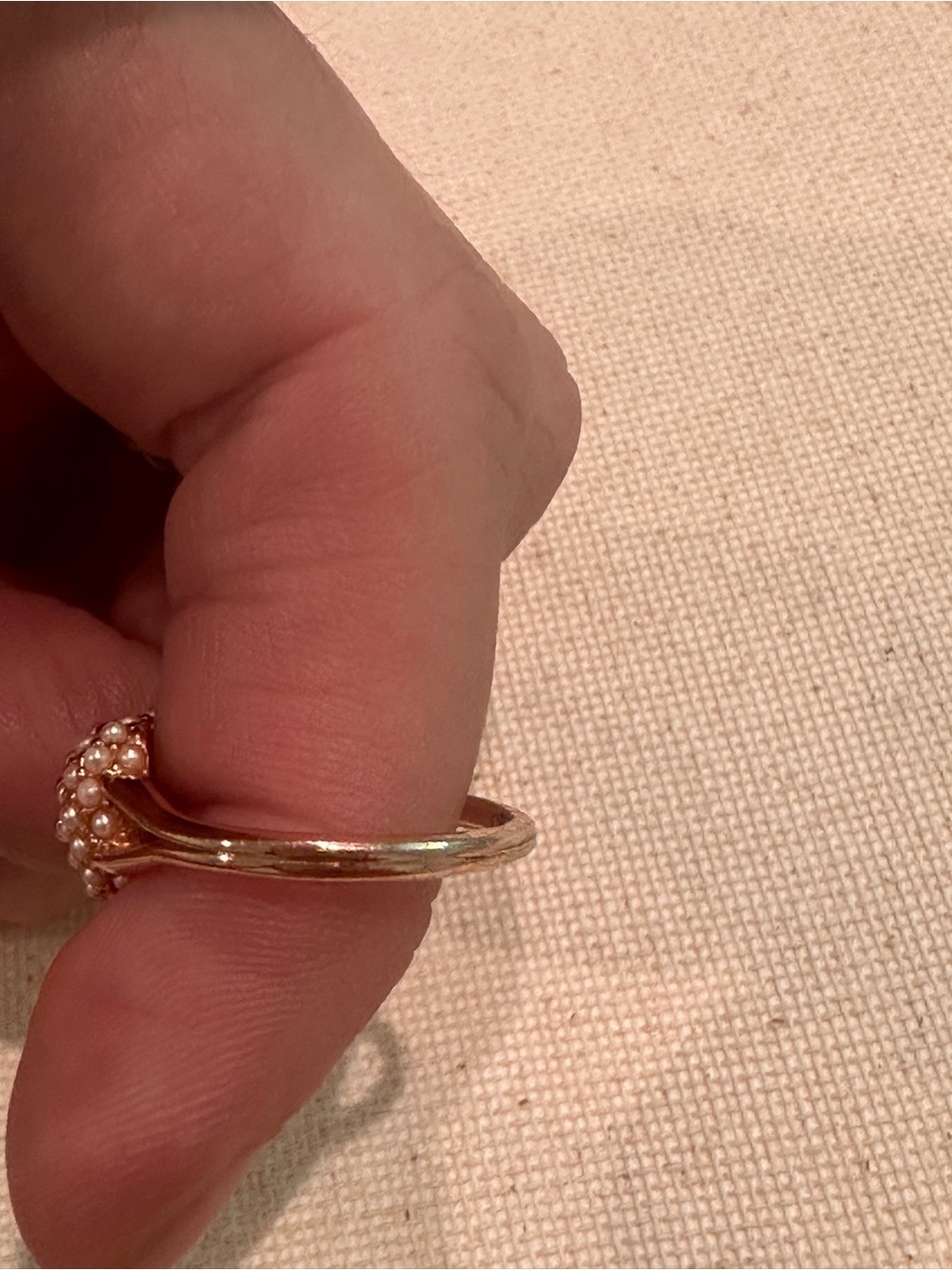 Diamond Cluster Heart Ring in Rose Gold Tone - Picture 7 of 10